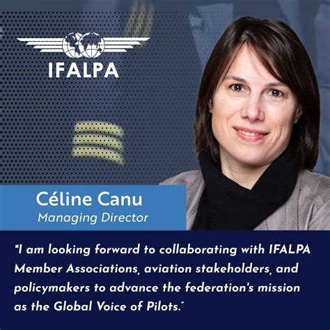 celine canu|International Federation of Air Line Pilots’ Associations Welcomes .